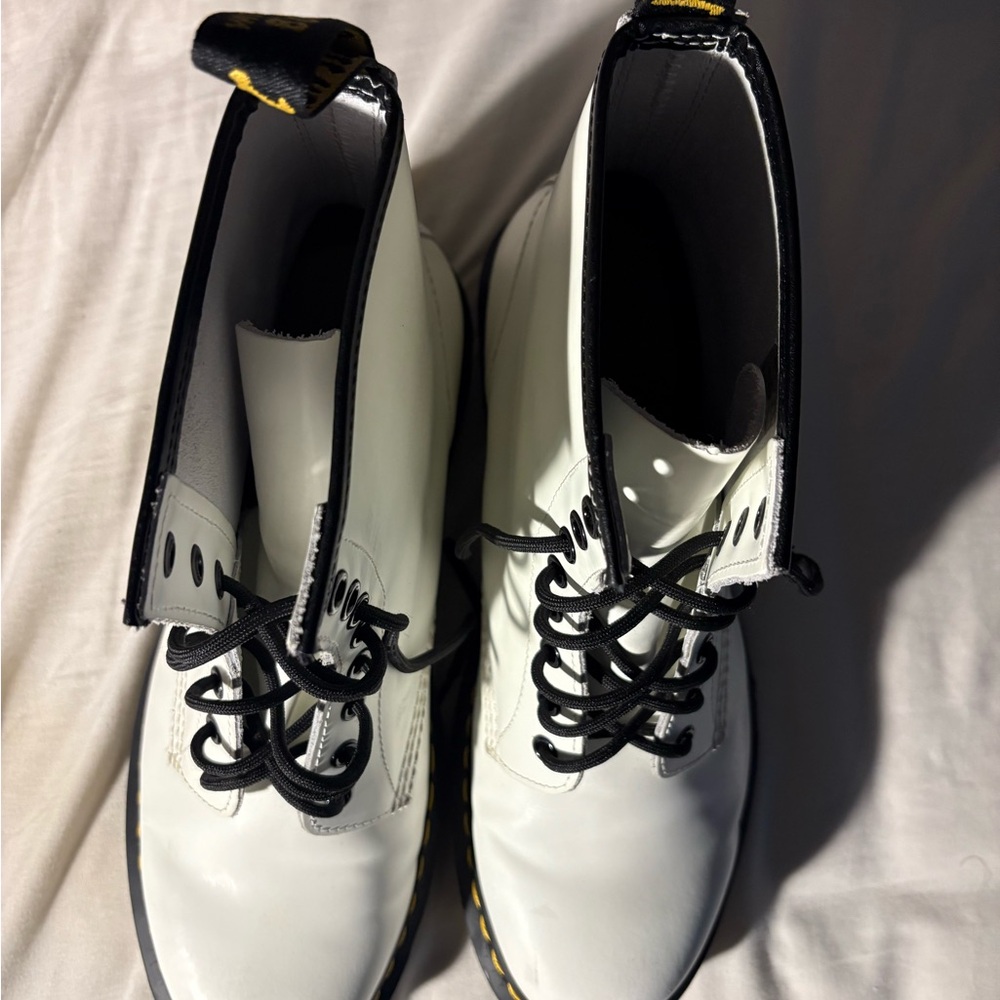 Dr. Martens White Combat Boots